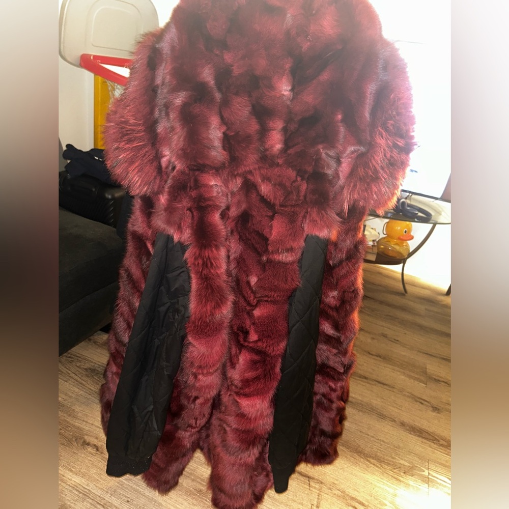 FOX Fur Jacket with hoodie